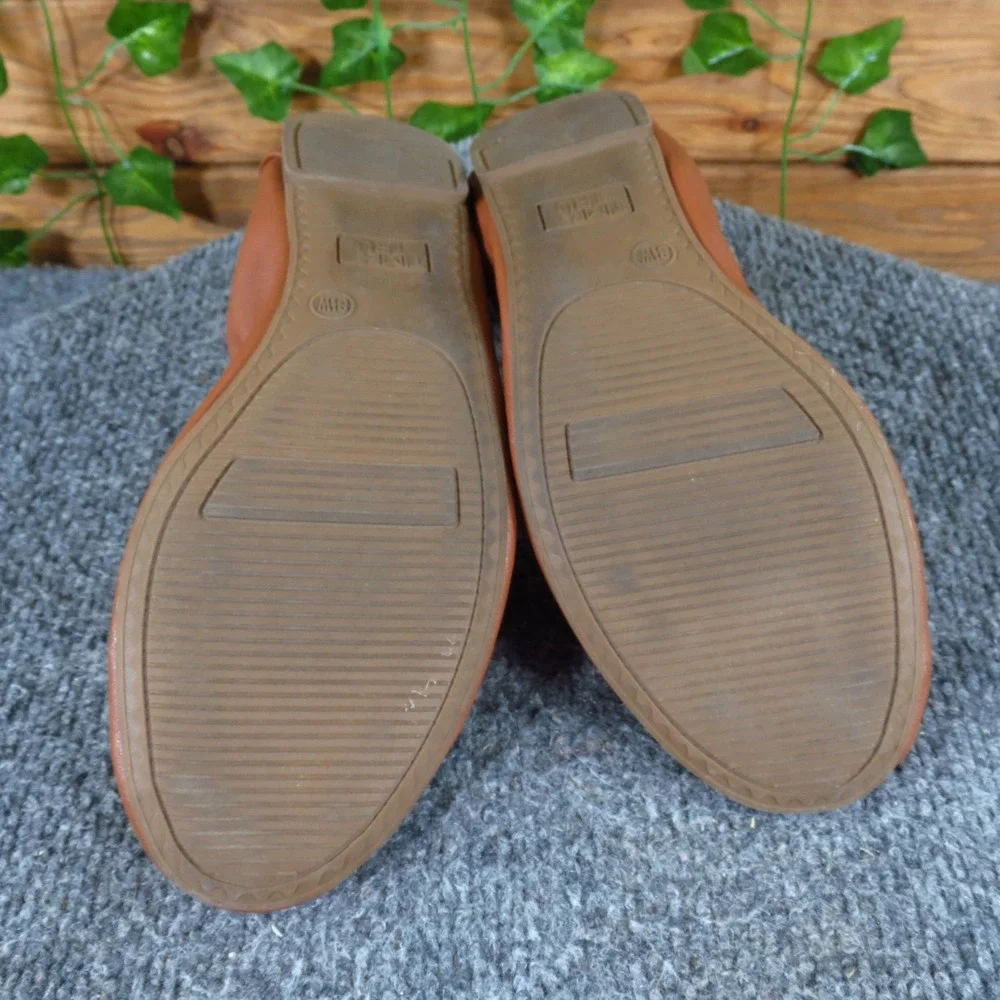 Time and Tru Memory Foam Women Ballet‎ Flat 8.5 Wide Daily Wear Cognac Brown